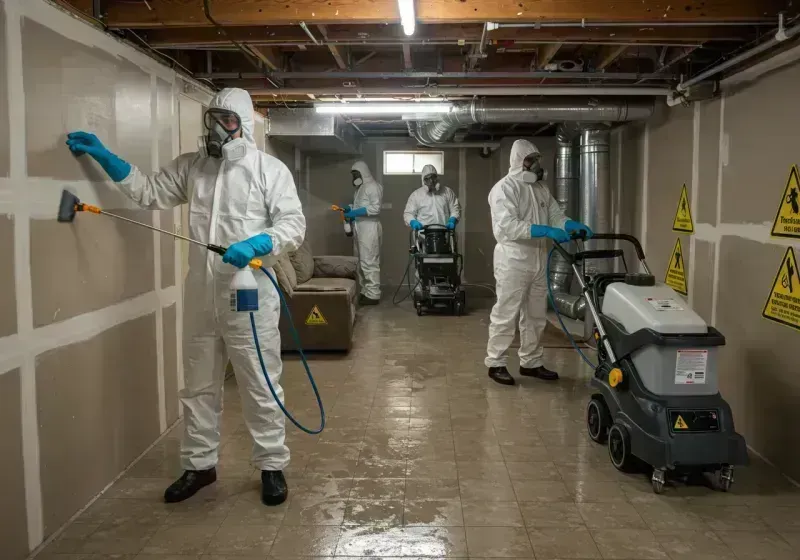 Basement Moisture Removal and Structural Drying process in Lincoln County, WA